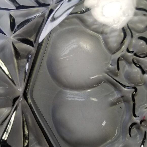 Vintage Glass Dish Ruffled Bowl Federal Pioneer Fruit Pattern 11" Centerpiece - Picture 8 of 16